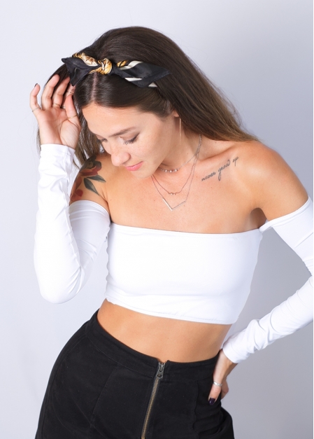 white sleeve Andrea top