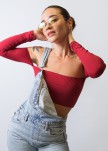 Bordeaux sleeve Andrea top