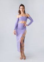 Strap lilac skirt