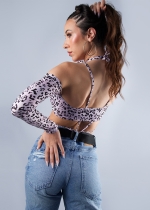 Pink leopard amazon top (Recycled)