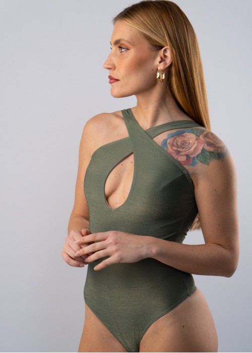 Body Carolina Verde lurex (reciclado)