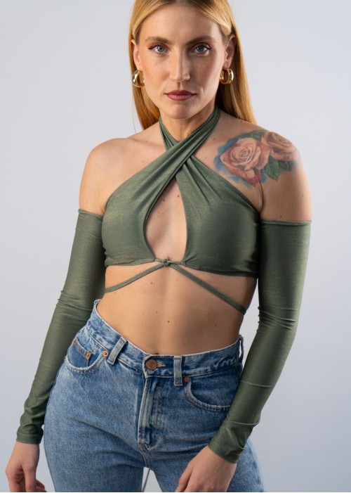 Top Amazonas Verde lurex (Reciclado)