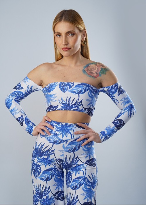 Top Andrea Palmeras azules (reciclado)
