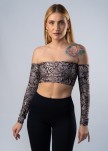 Outlined flowers Andrea Top (recycled)
