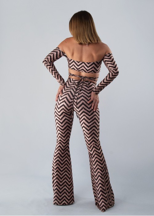Pantalón campana zic zac (reciclado)