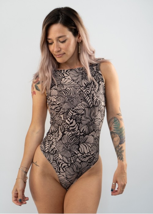 Body verónica flores delineadas (reciclado)