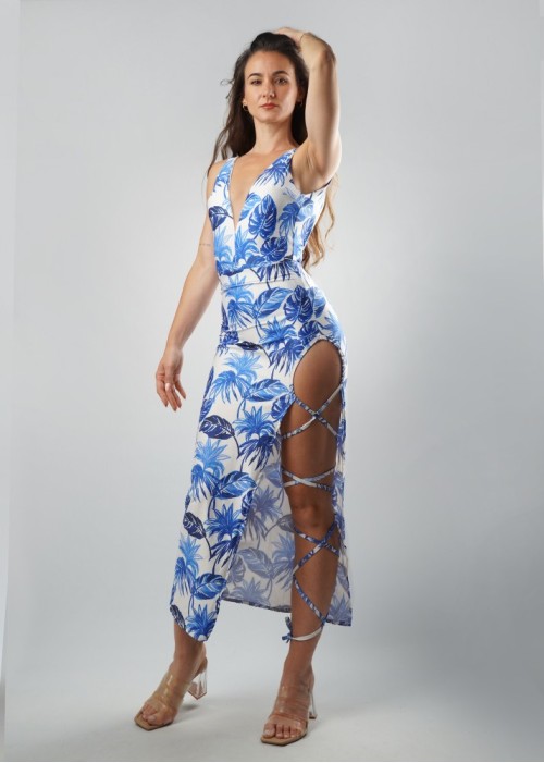 Amazonas Blue Palm Trees Skirt (Recycled)