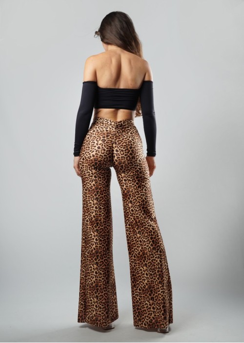Pantalón recto leopardo (reciclado)