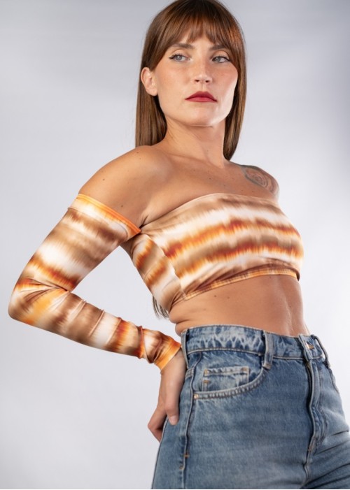 Andrea Retro Tie Dye Top (recycled)