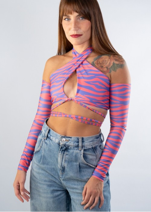 Top Amazonas Cebra rosa y violeta