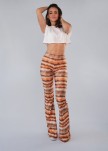 Retro tie-dye flared pants (recycled)