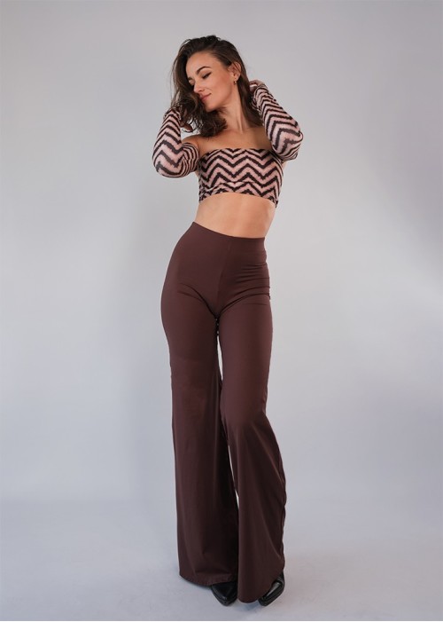 Coffee straight pants