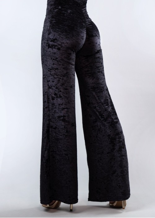 Straight black velvet pants (Capsule Collection)