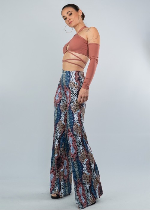 Pantalón recto étnico
