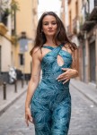 Carolina green leaves bodysuit (recycled)
