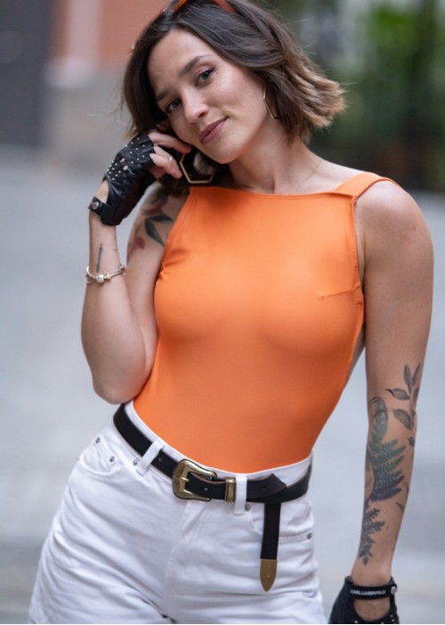 Body Verónica Naranja delavé