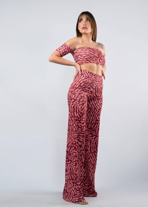 Pantalón recto savage rose