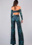 Pantalon recto tigre azul