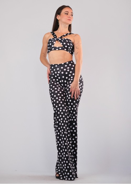 Pantalon recto lunares